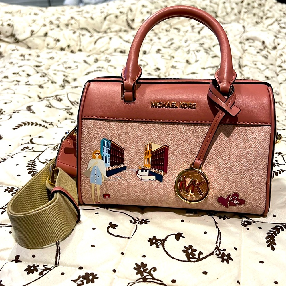 Pink Michael Kors mini crossbody
